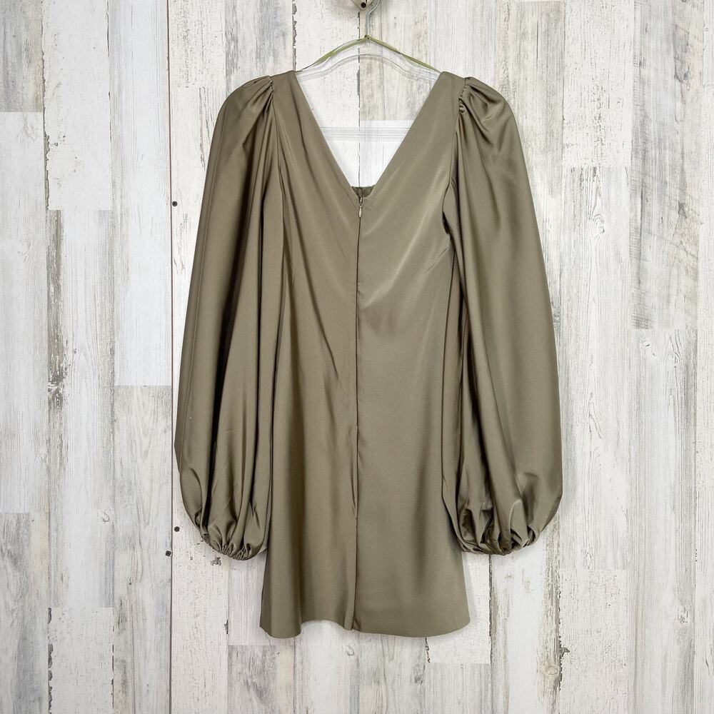 Jagger & Stone The Liv Dress Olive Green Satin Bustier Mini Boho Party Size 4 - Picture 6 of 15